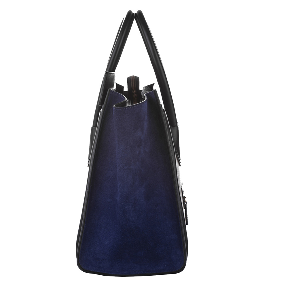 

Celine Tricolor leather/Suede Luggage Tote Bag, Beige