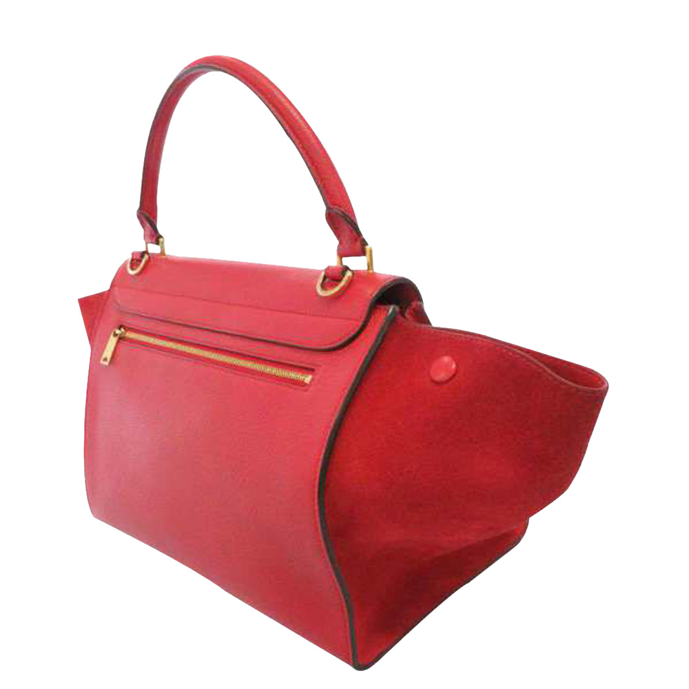 

Celine Red Leather Trapeze Satchel bag