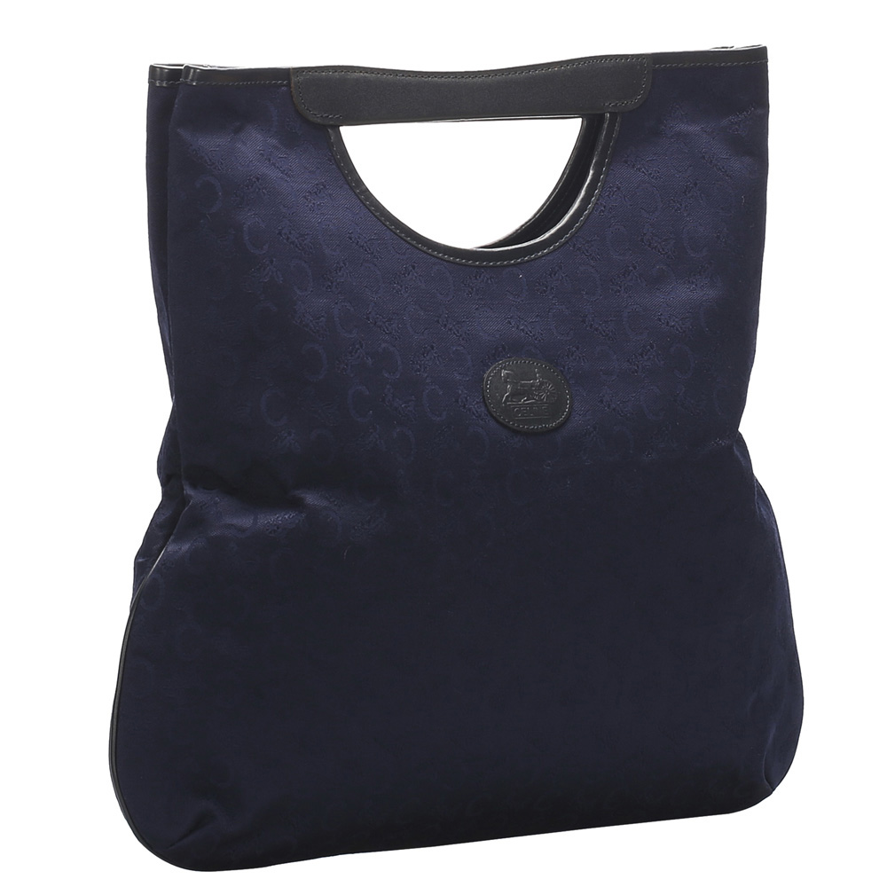 

Celine Blue Canvas C Macadam Tote Bag, Navy blue