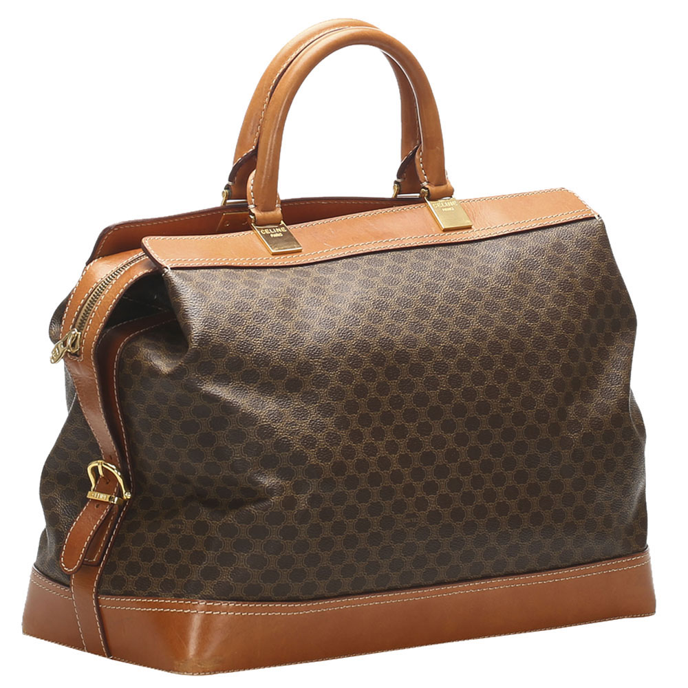 

Celine Brown Macadam Canvas Travel Bag