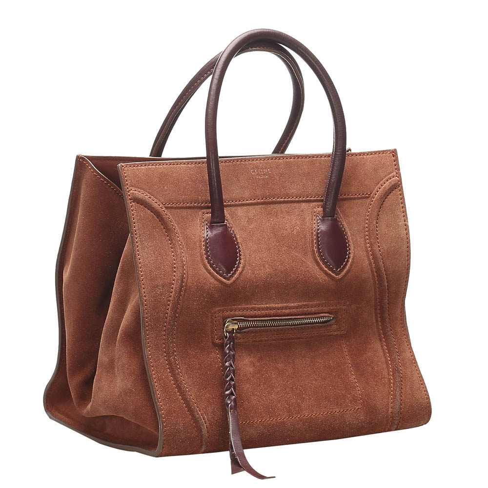 

Celine Brown Suede Leather Phantom Bag