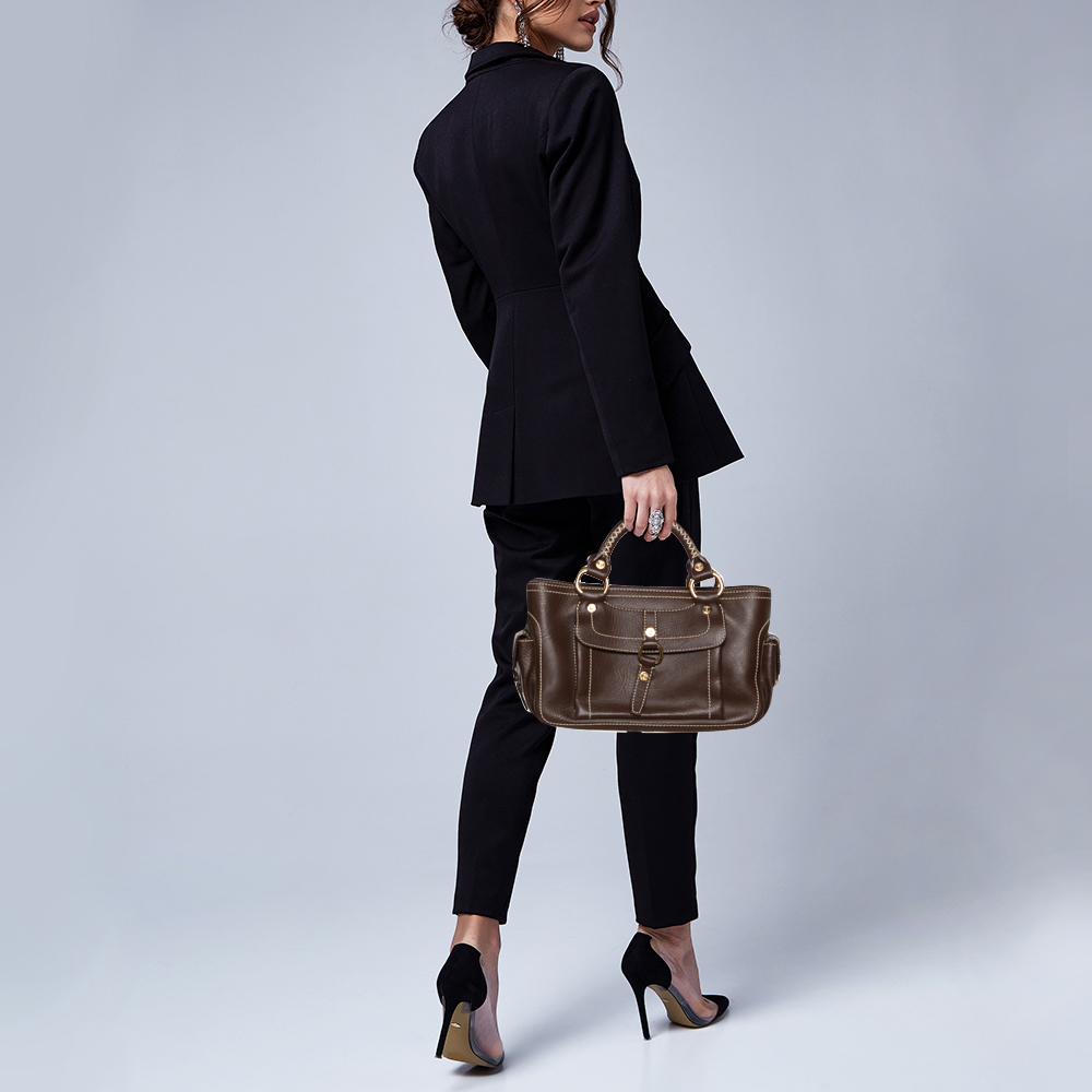 

Celine Brown Leather Boogie Tote