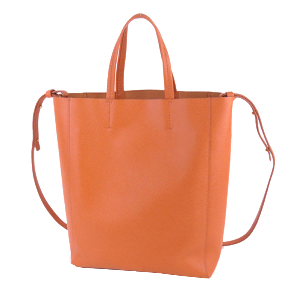 

Celine Orange Leather Vertical Cabas Small Tote Bag