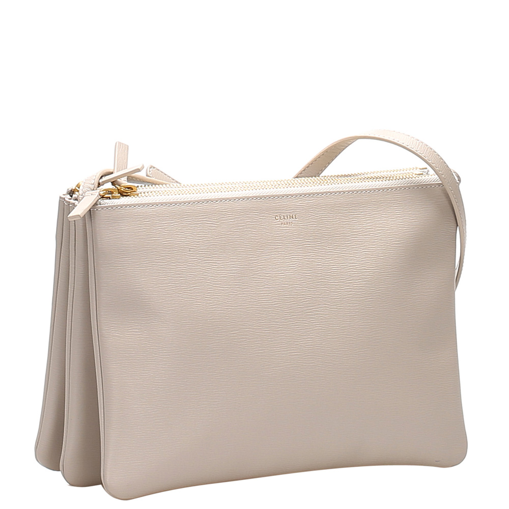 

Celine Grey Leather Trio Bag
