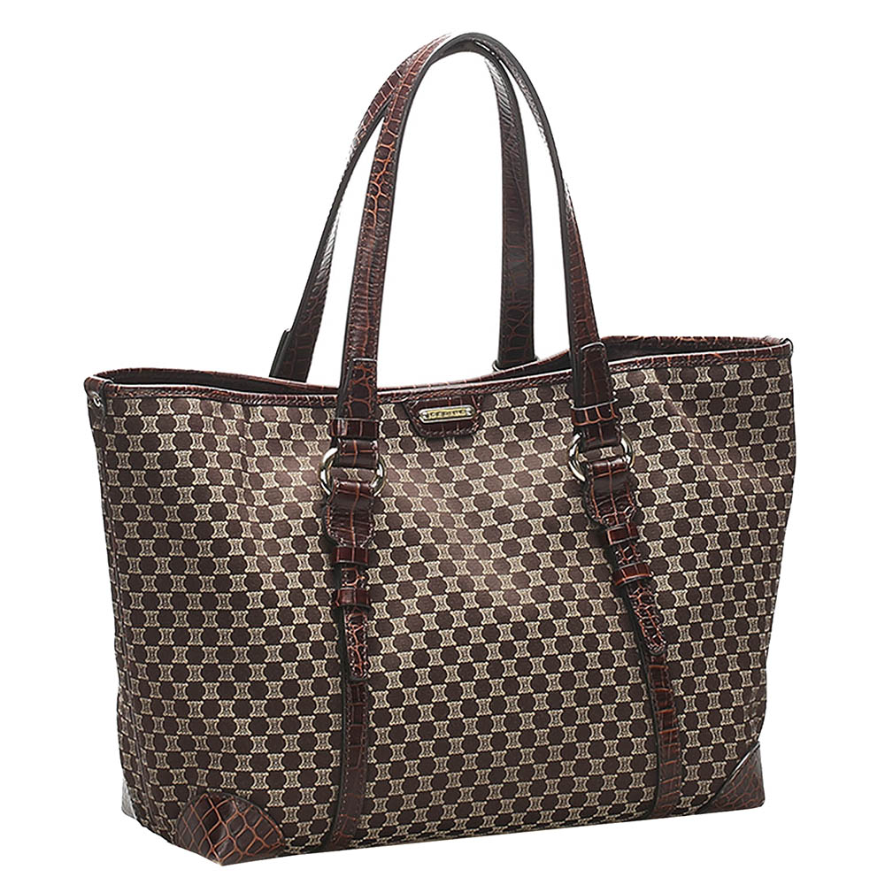 

Celine Brown Macadam Canvas Tote