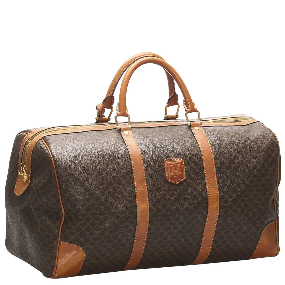 

Celine Brown/Beige Macadam Canvas Duffel Bag