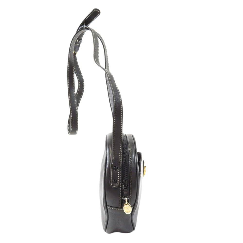 

Celine Black Leather Logo Shoulder Bag