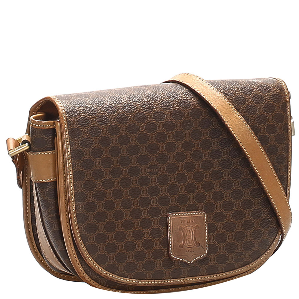 

Celine Brown/Tan Vintage Macadam Crossbody Bag, Multicolor