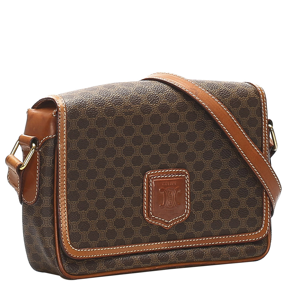 

Celine Brown Canvas Vintage Macadam Crossbody Bag