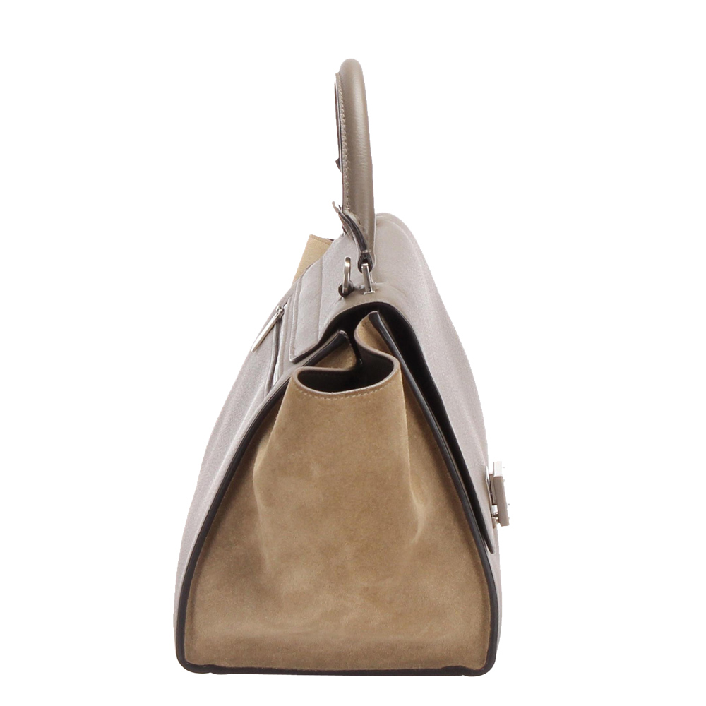 

Celine Brown/Beige Leather Trapeze Top Handle Bag