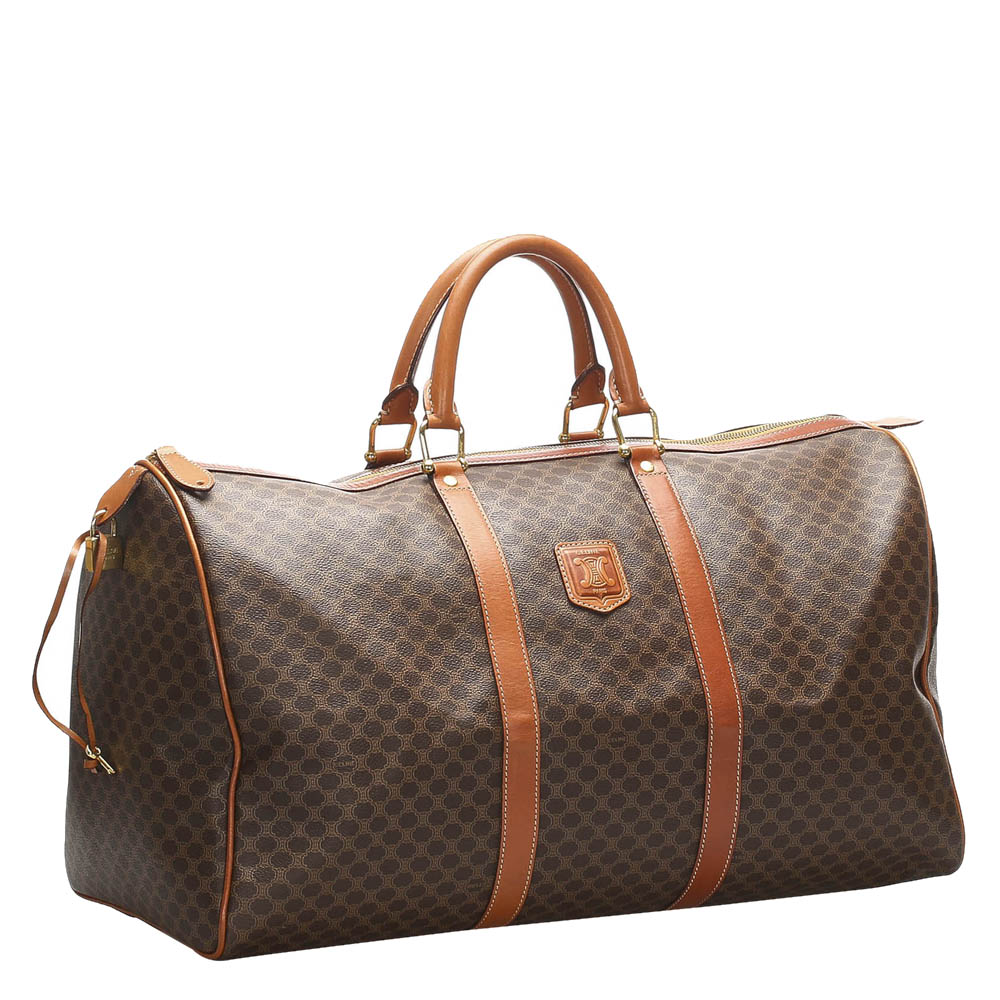 

Celine Brown/Beige Macadam Coated Canvas Macadam Travel Bag