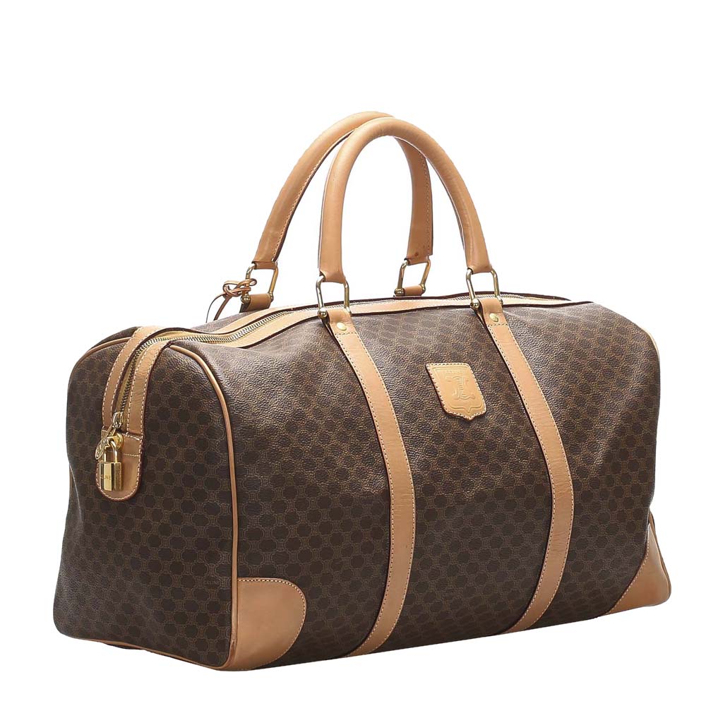 

Celine Brown/Beige Macadam Coated Canvas Macadam Travel Bag