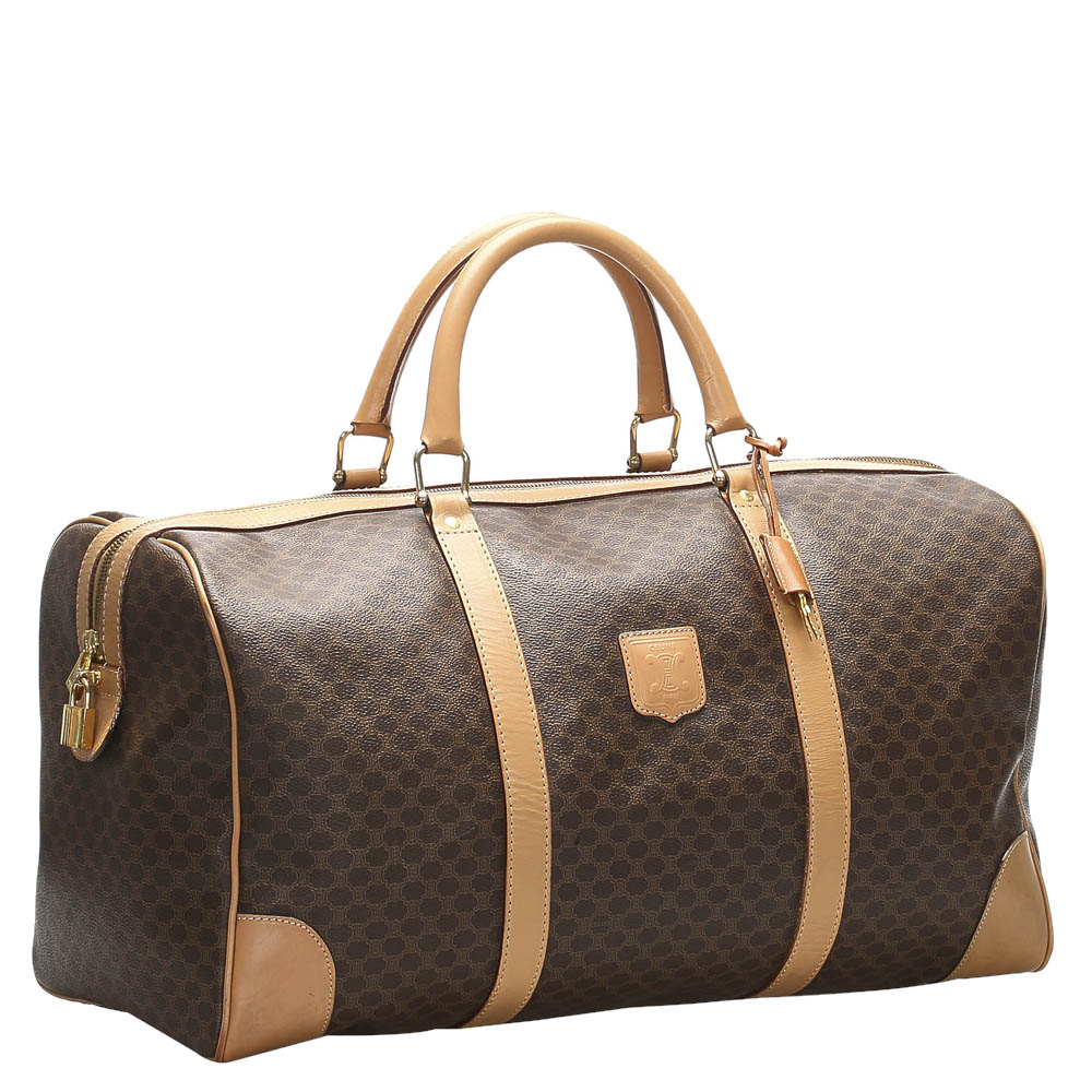 

Celine Brown Macadam Canvas Travel Bag