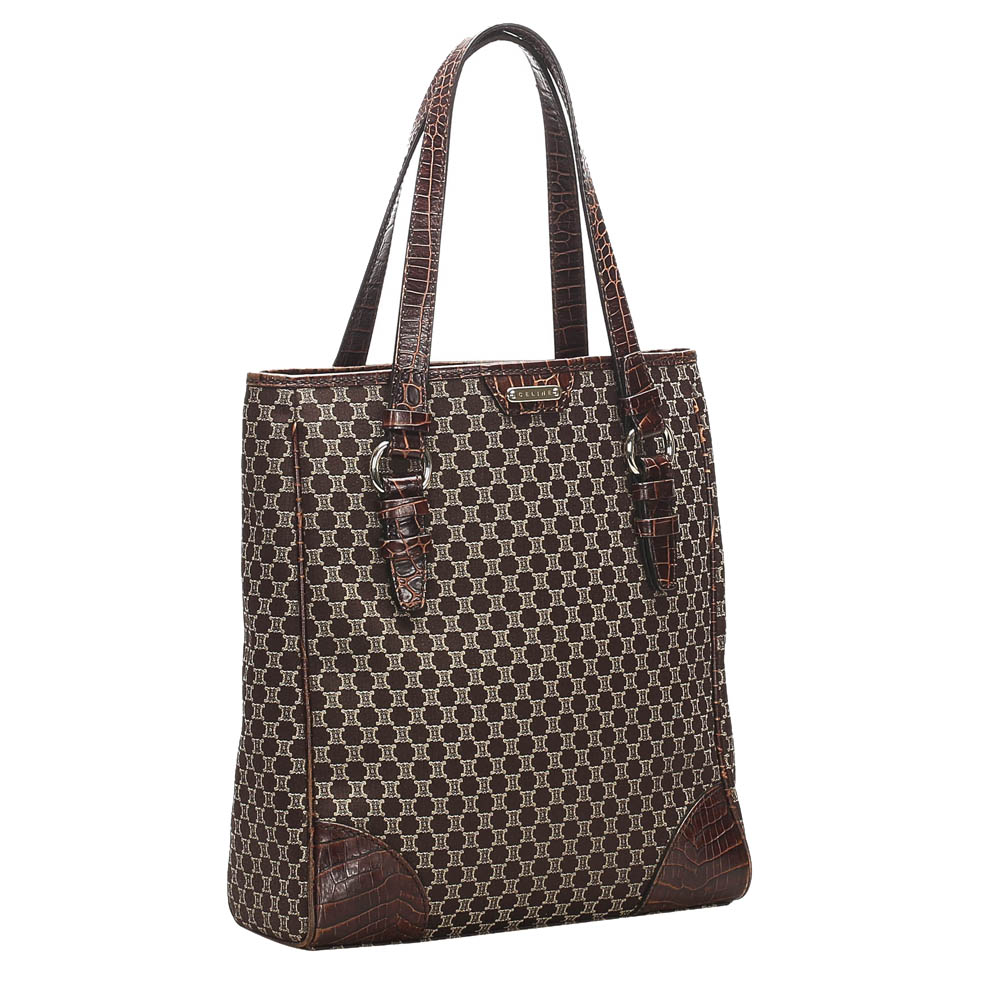 

Celine Brown Macadam Canvas Tote Bag