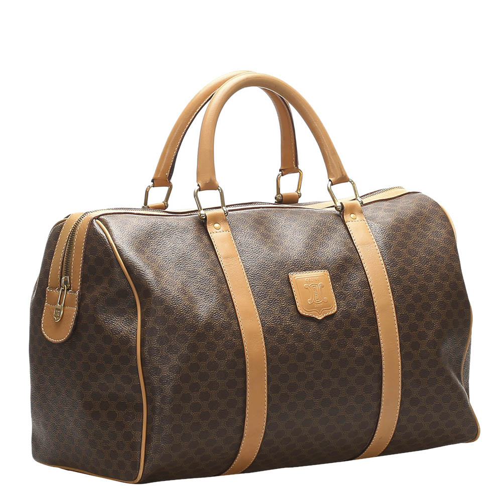 

Celine Brown/Beige Coated Canvas Macadam Duffel Bag