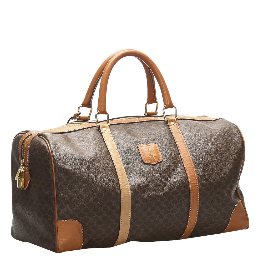 

Celine Brown/Light Brown PVC Macadam Duffel Bag