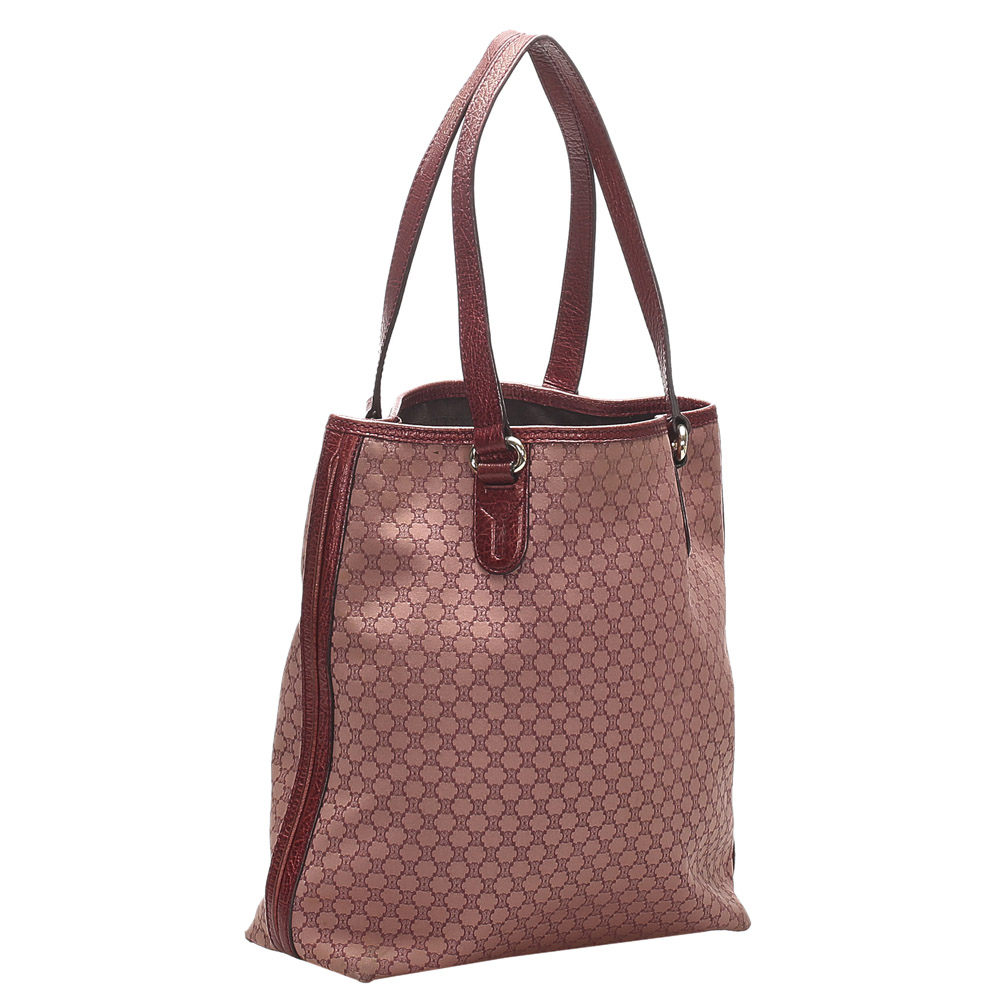

Celine Red Canvas Macadam Tote Bag