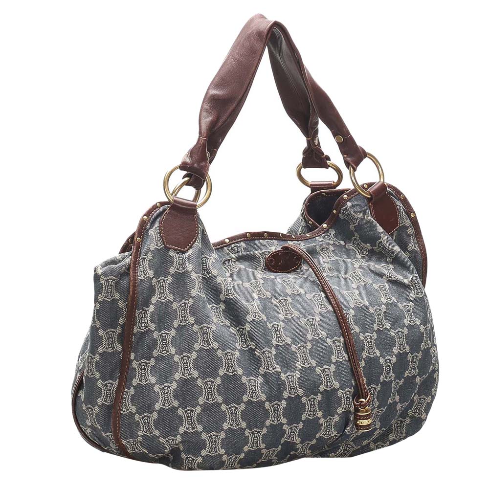 

Celine Blue/Brown Triomphe Denim Shoulder Bag