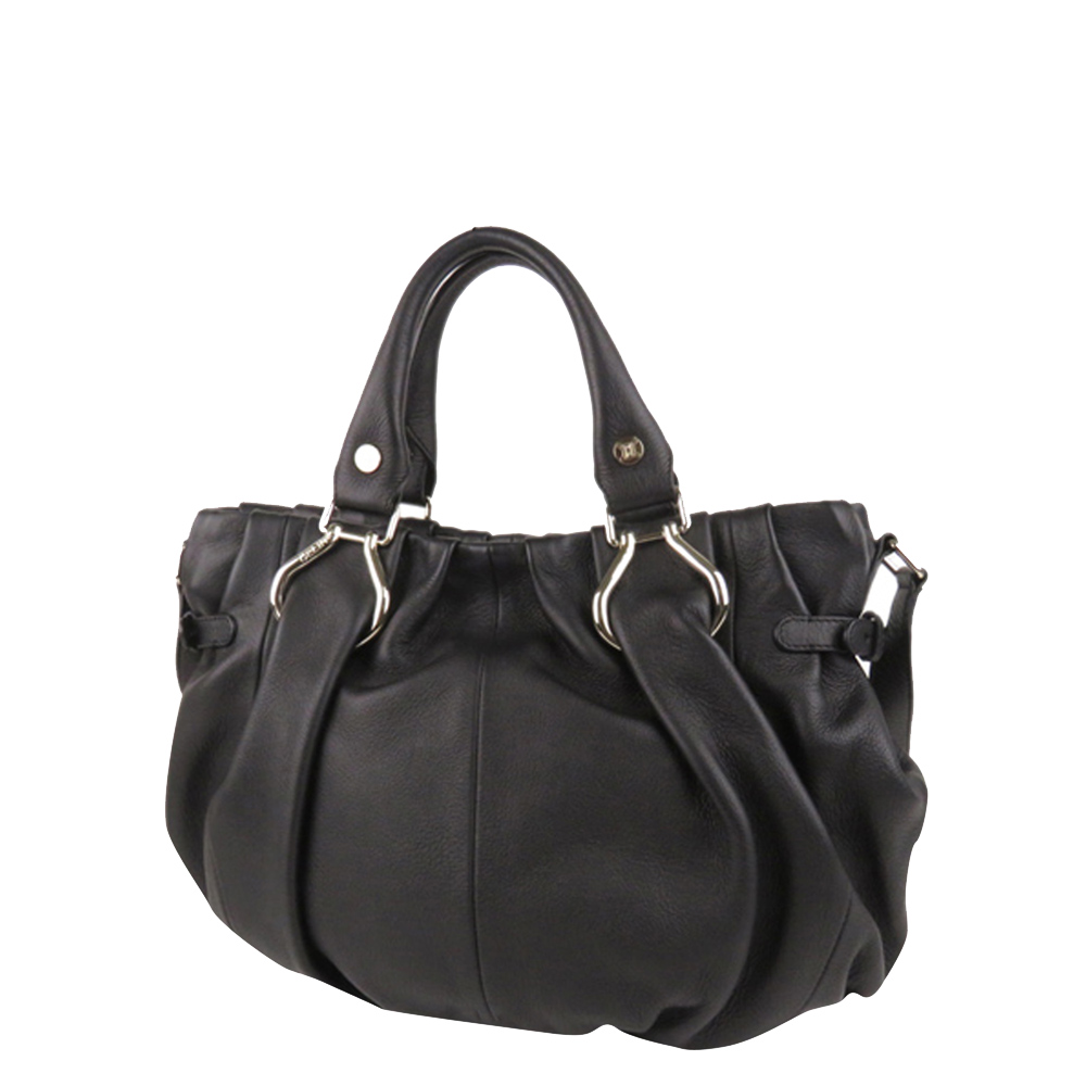 

Celine Black Leather Satchel Bag