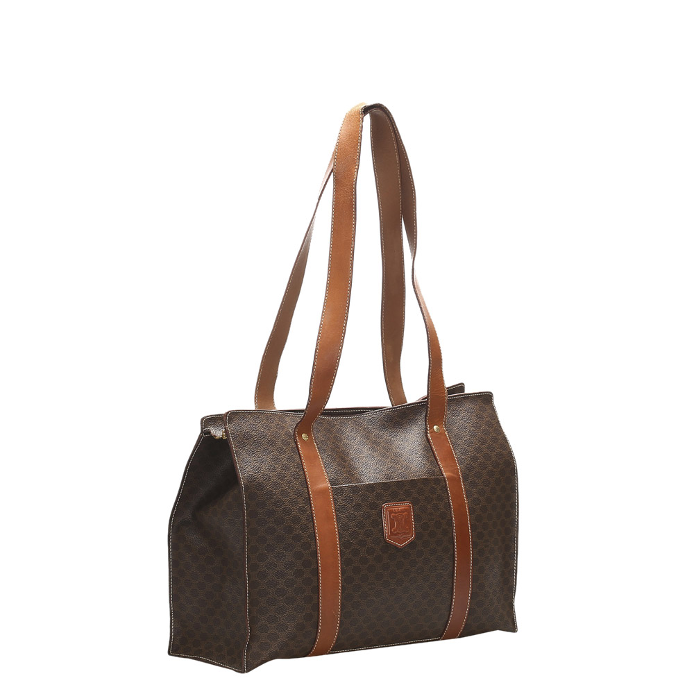 

Celine Brown/Beige Coated Canvas Macadam Tote Bag