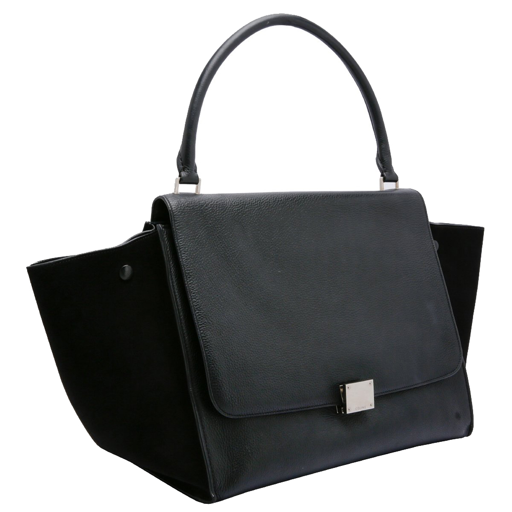 

Celine Black Calfskin Leather Trapeze  Bag