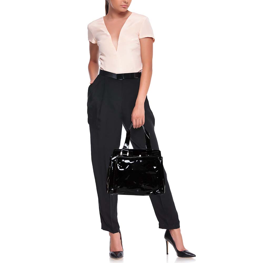 

Celine Black Patent Leather Tote