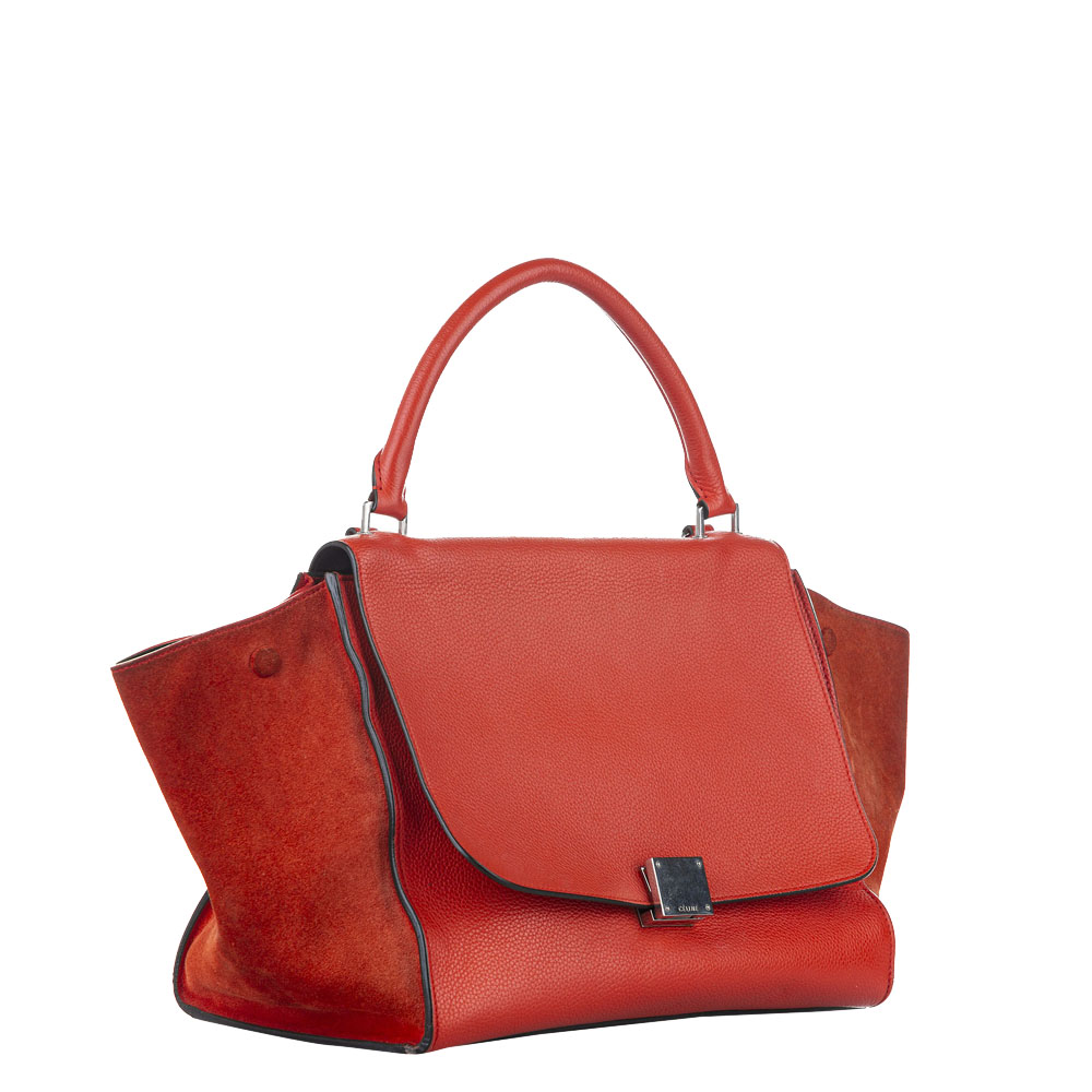 

Celine Red Leather and Suede Trapeze Medium Bag