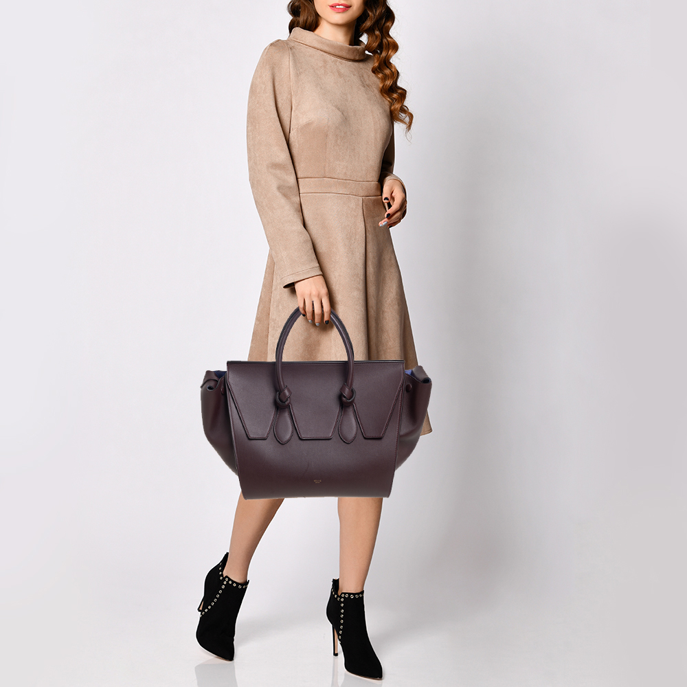 

Celine Burgundy Leather Small Tie Tote