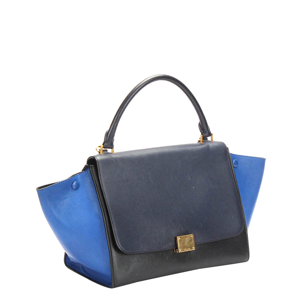 

Celine Tricolor Leather Trapeze Medium Bag, Multicolor