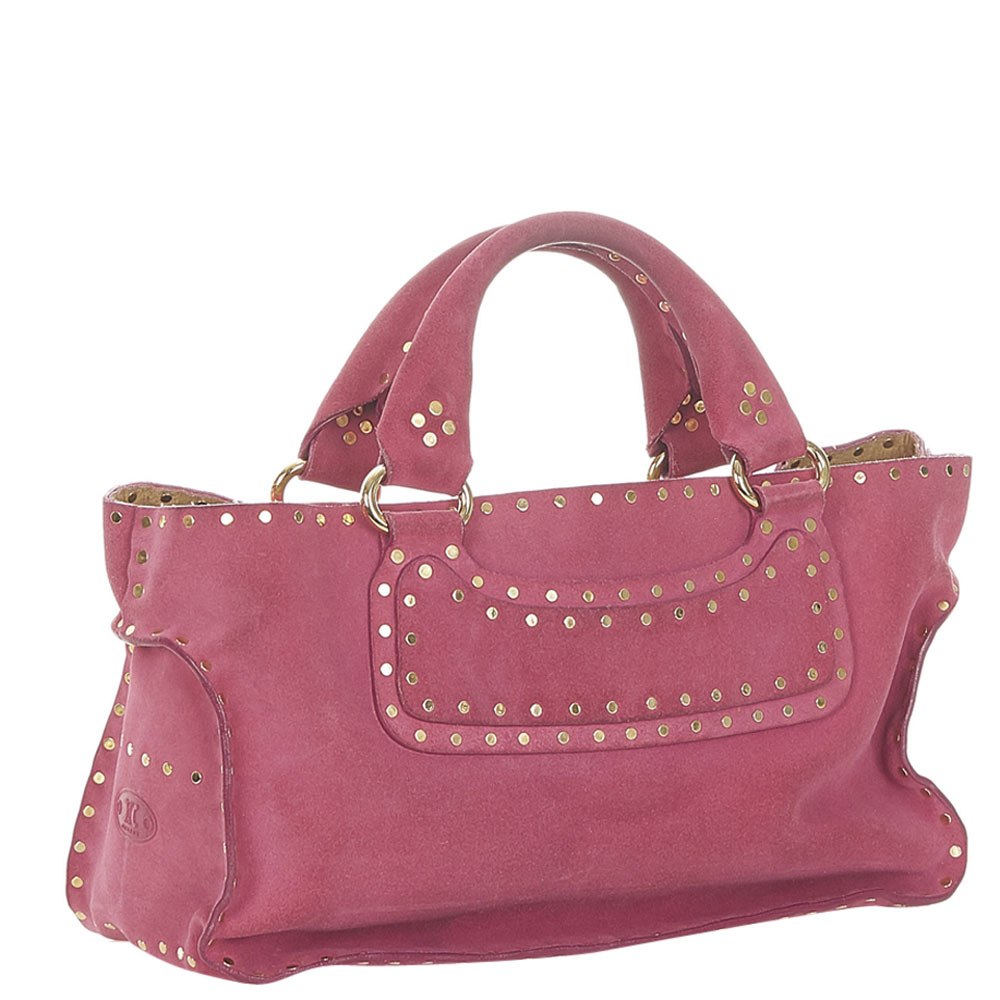 

Celine Pink Leather Boogie Satchel Bag