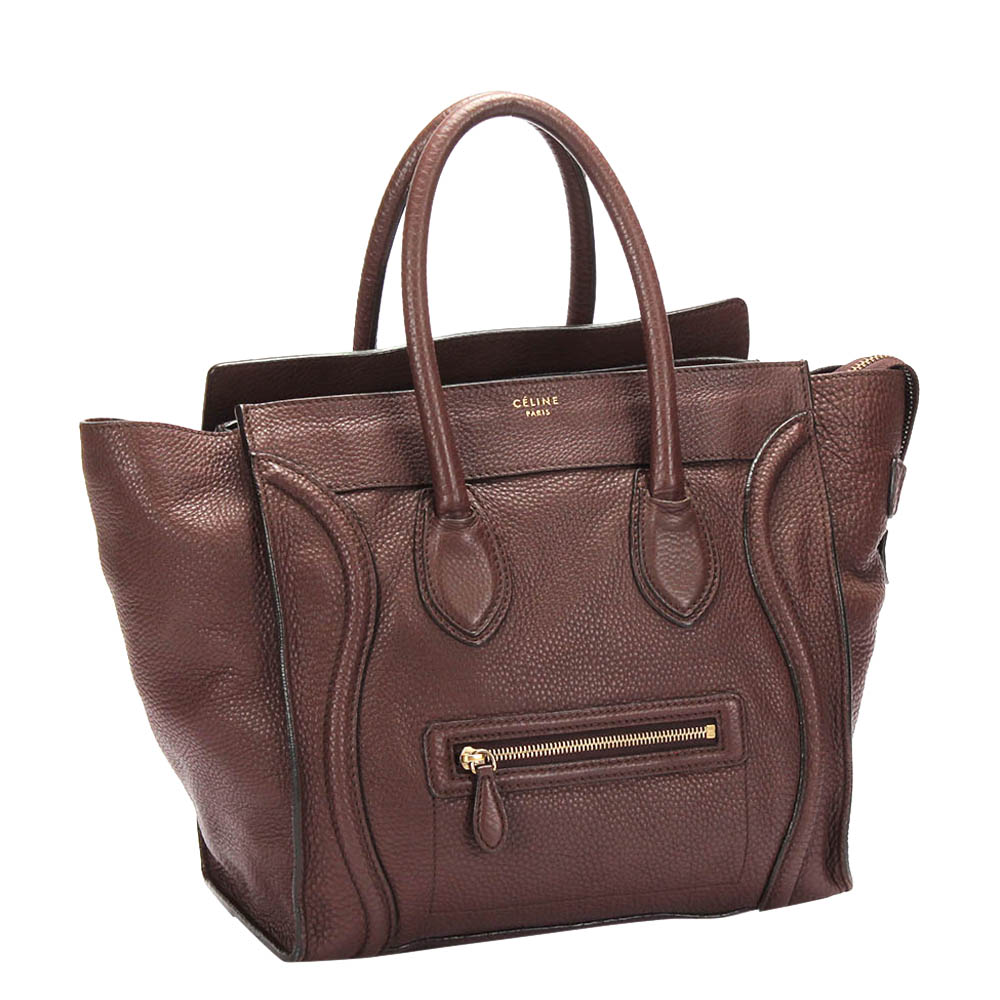 

Celine Brown Leather Luggage Tote Bag