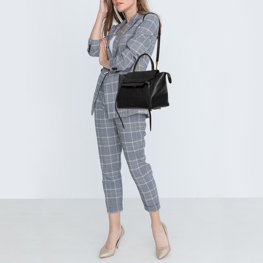

Celine Black Leather Mini Belt Top Handle Bag