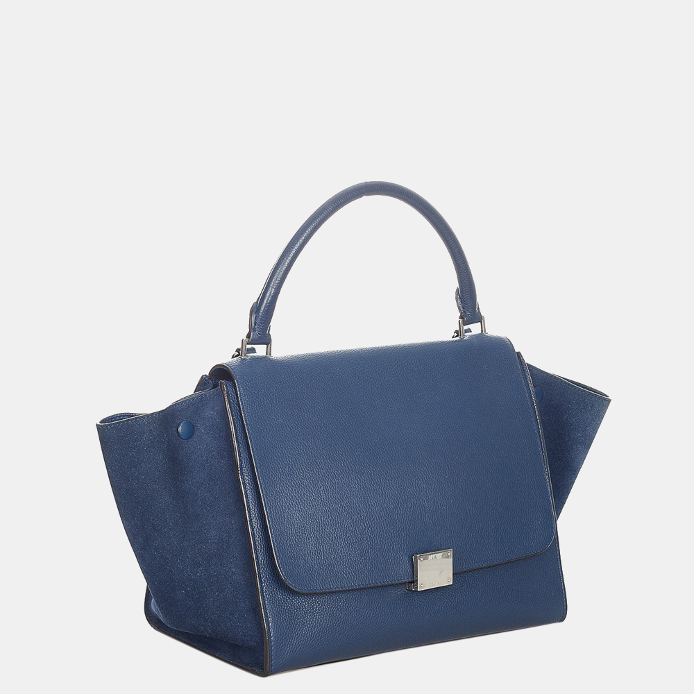

Celine Blue rapeze Leather Satchel