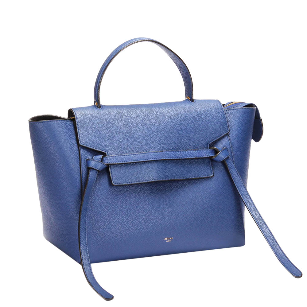 

Celine Blue Leather Belt Top Handle Bag