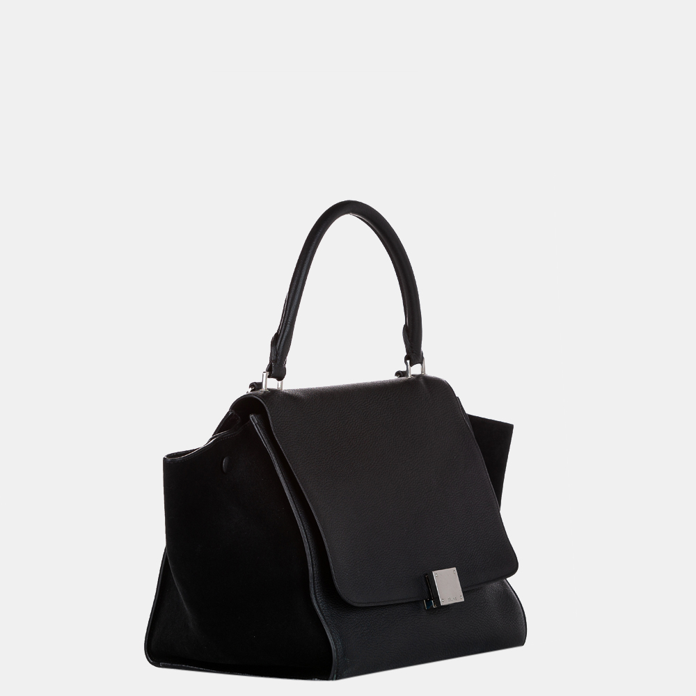 

Celine Black Medium Trapeze Leather Satchel