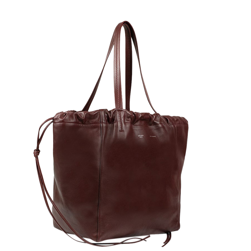 

Celine Burgundy Leather Coulisse Tote Bag
