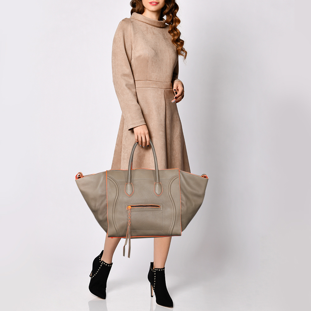

Celine Grey Leather Large Phantom Luggage Tote