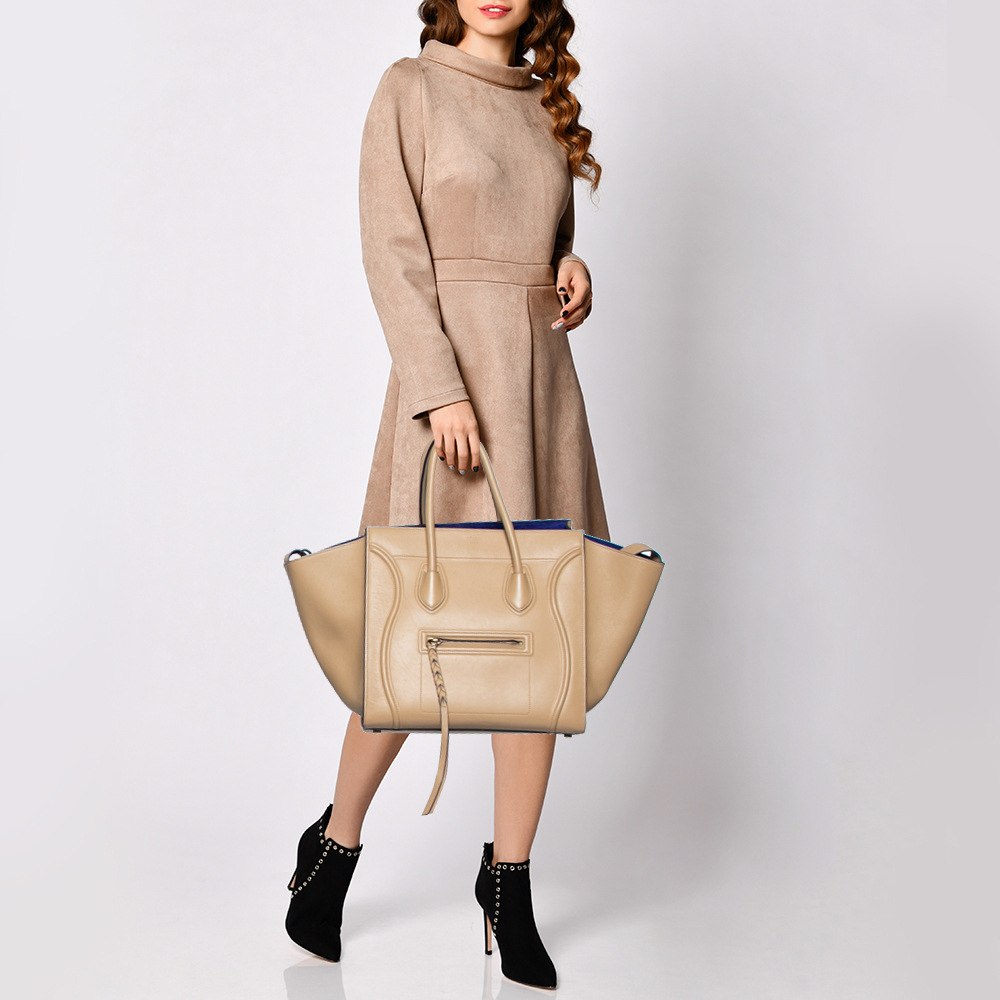 

Celine Beige Leather Medium Phantom Luggage Tote