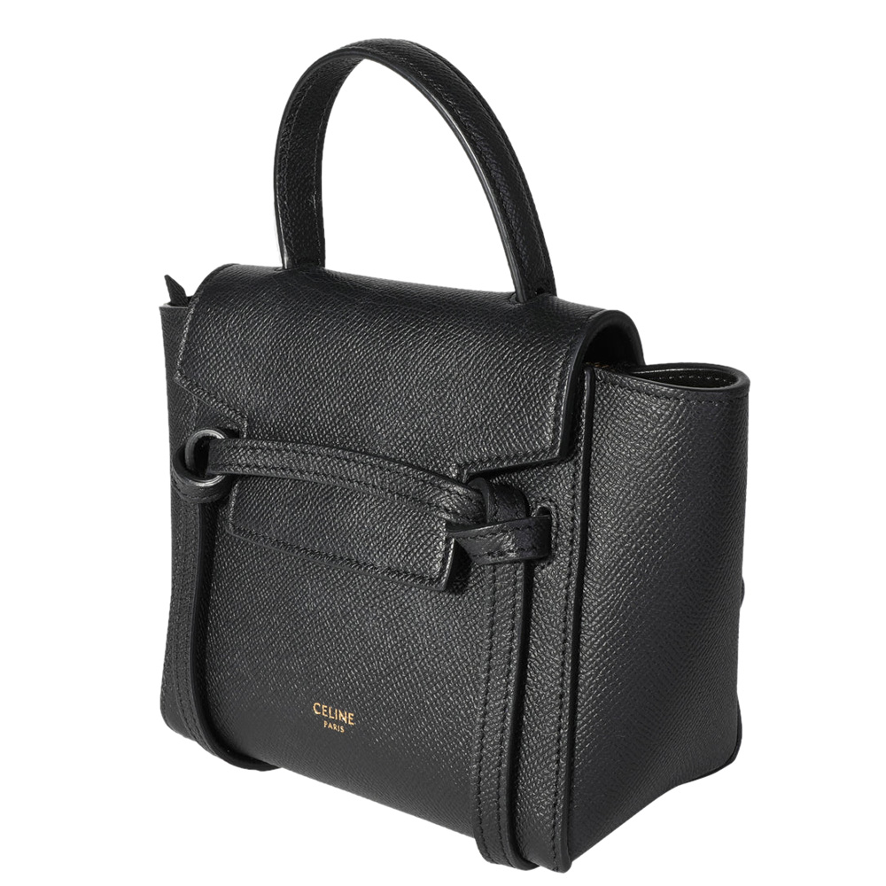 

Celine Black Grained Calfskin Leather Nano Belt Bag