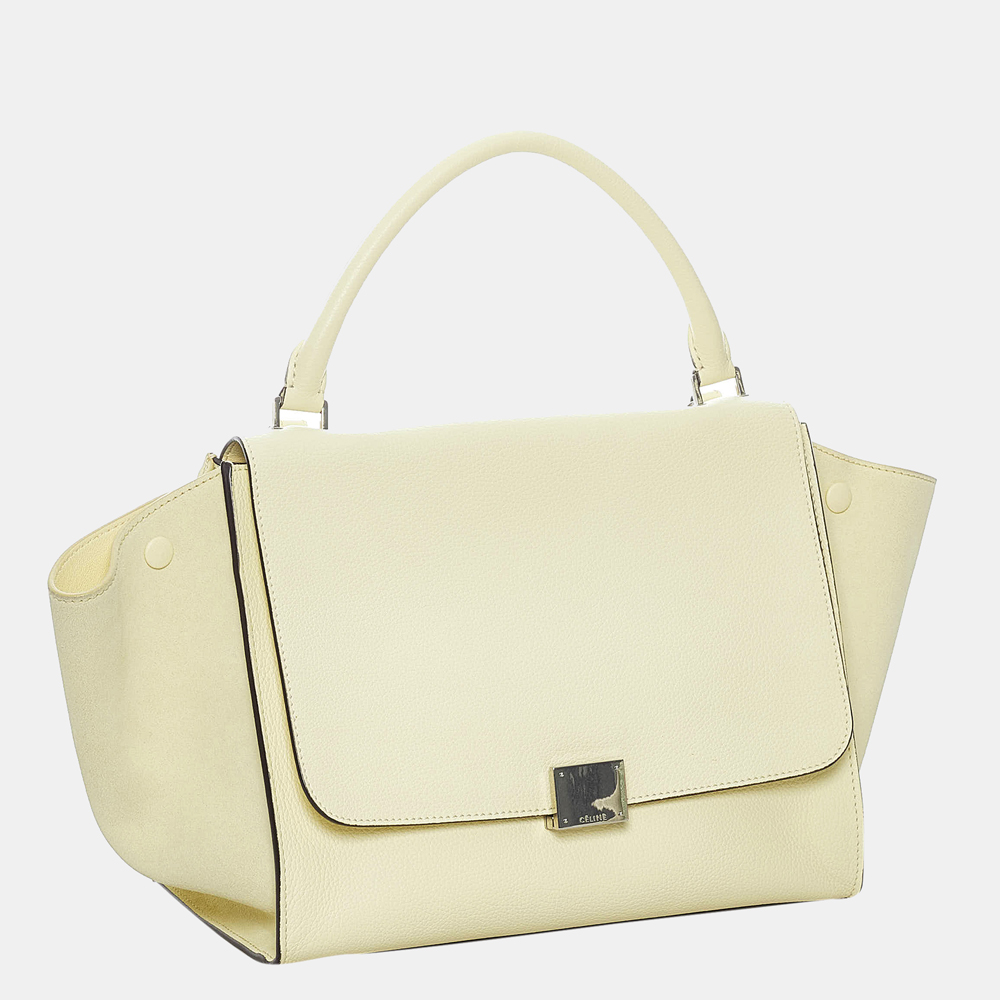 

Celine White Trapeze Leather Satchel