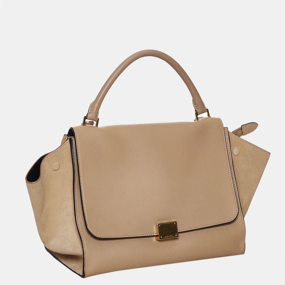 

Celine Grey Trapeze Leather Satchel