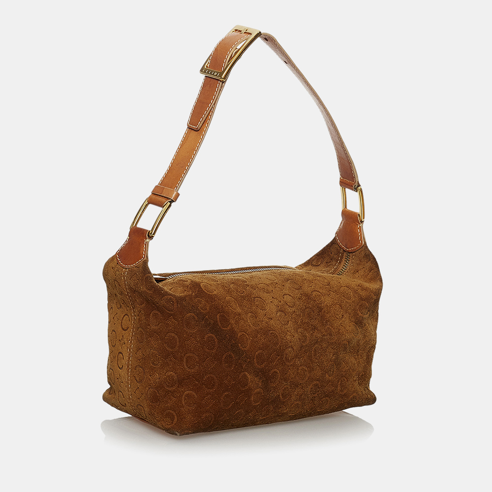 

Celine Brown C Macadam Suede Shoulder Bag