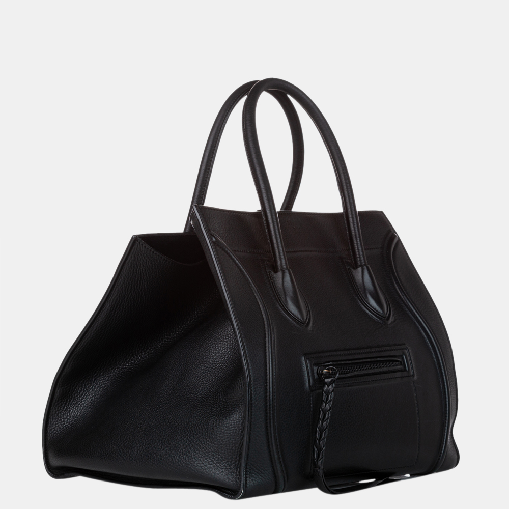 

Celine Black Phantom Luggage Leather Tote Bag