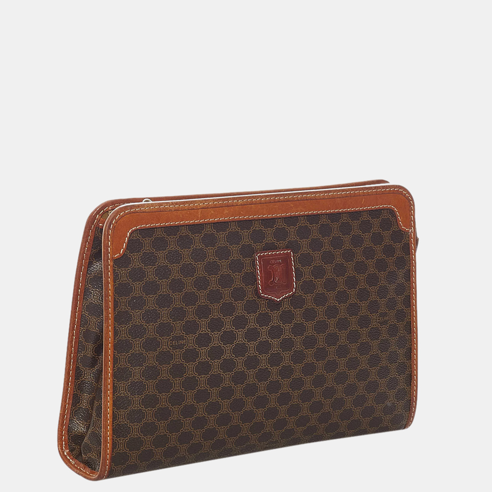 

Celine Brown Macadam Clutch Bag