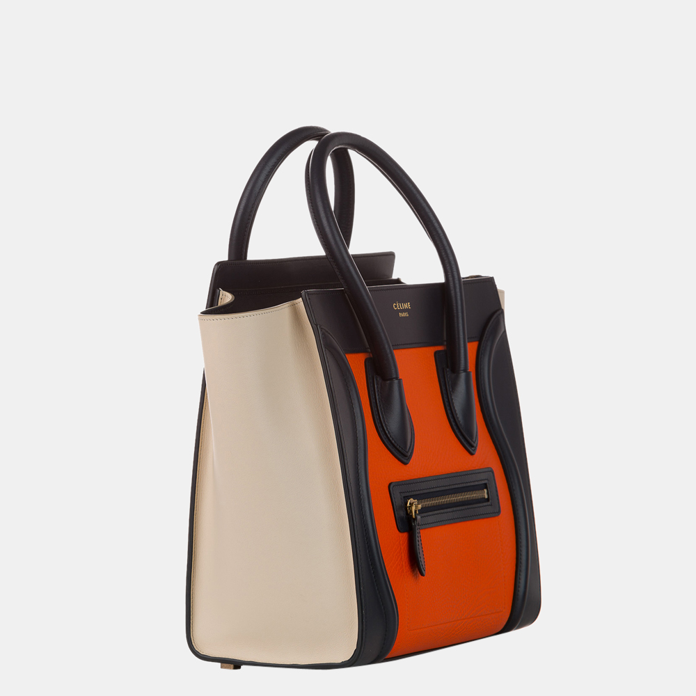 

Celine Multicolor Luggage Tote Tricolor Leather Handbag