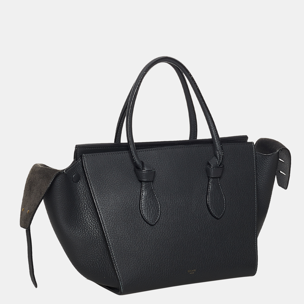 

Celine Black Tie Tote Leather Handbag