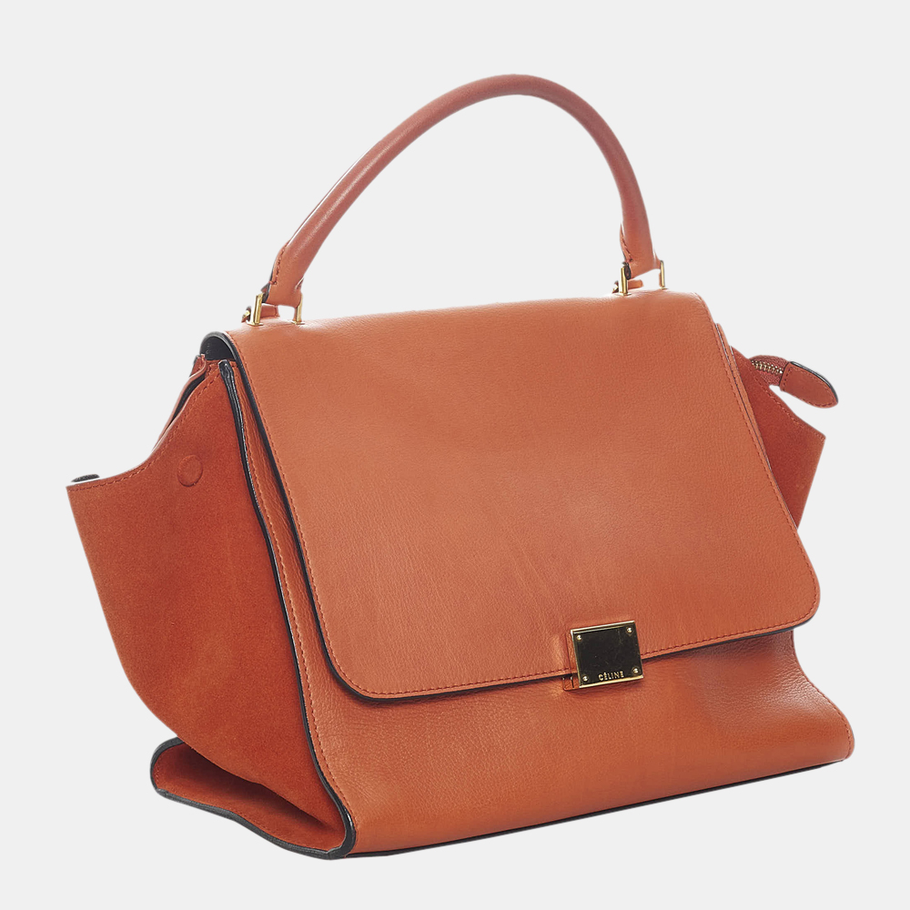 

Celine Orange Trapeze Leather Satchel