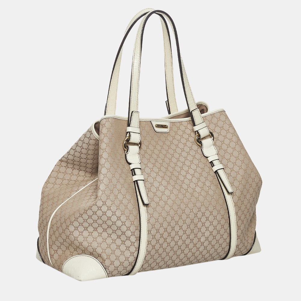 

Celine Beige/Brown Macadam Canvas Tote Bag