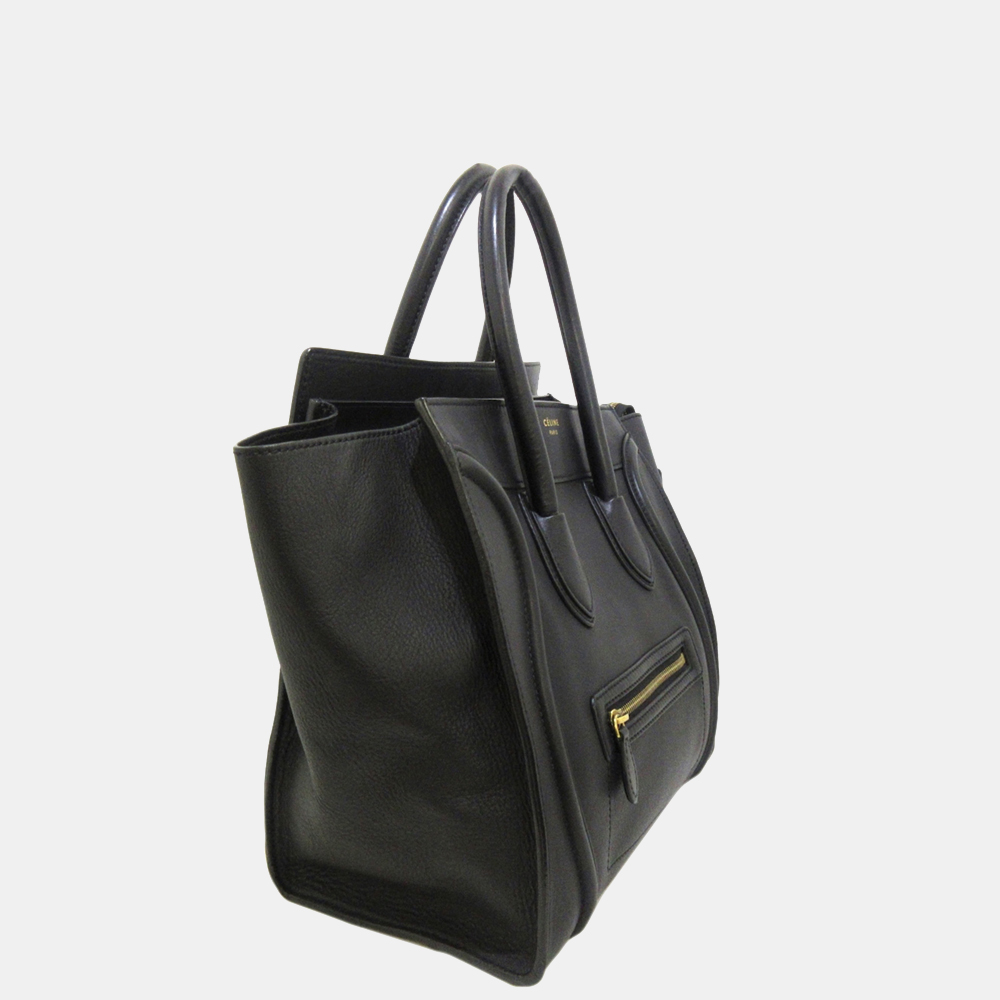 

Celine Black Medium Luggage Leather Tote