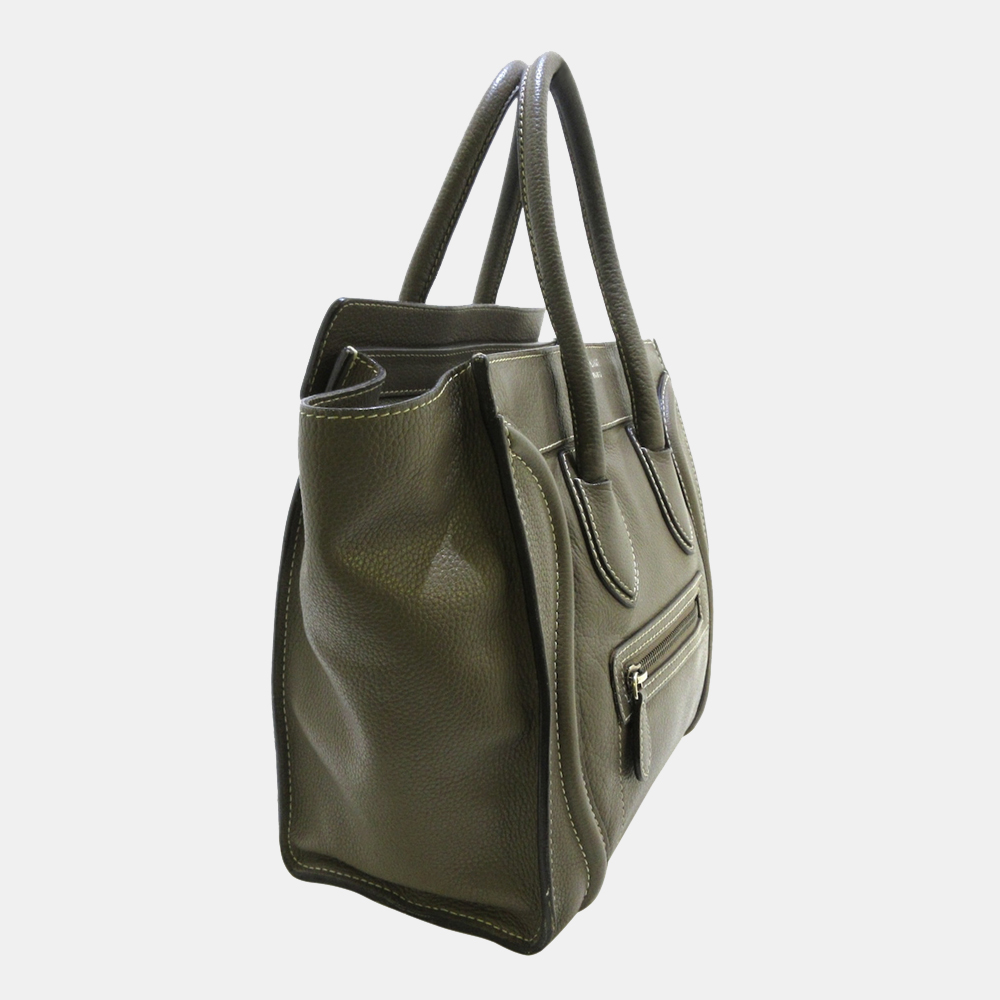 

Celine Grey Micro Luggage Leather Handbag